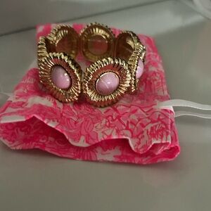 Lilly Pulitzer Gold Bracelet with Pink Accents